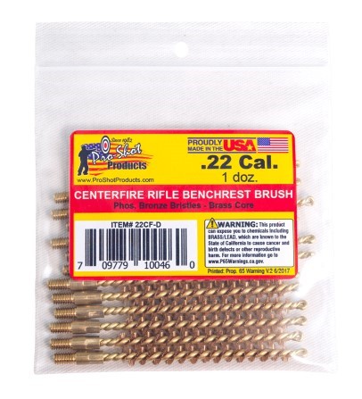 PROSHOT .22 CAL. CENTERFIRE BRUSH - 12 QTY. BULK PACK 22CF-D - Win Repeating Arms Promotion